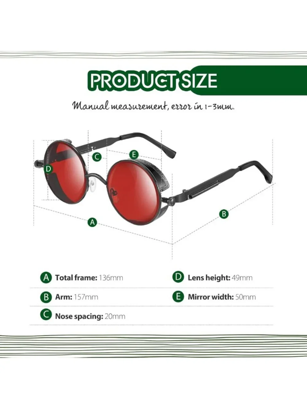 12 Pairs Steampunk Round Sunglasses | Vintage Retro Circle Glasses for All